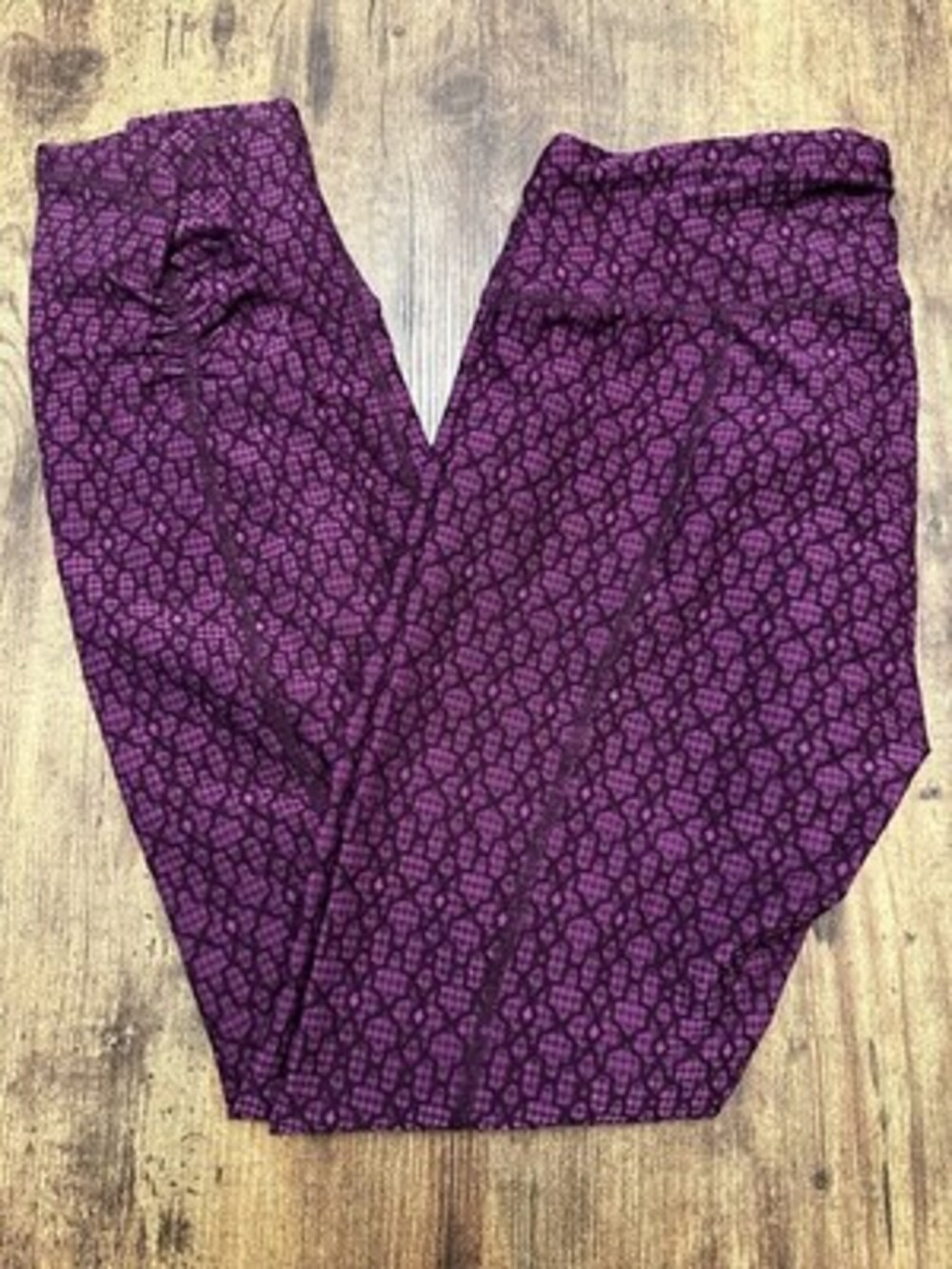 prAna Women's Purple Jacquard Knit Yoga Leggings - Size S